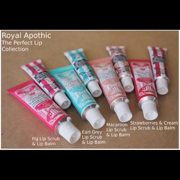Royal Apothic 4 Lip Scrubs & 4 Lip Balms Exfoliating Perfect Lips Tubes NIB - Picture 2 of 8